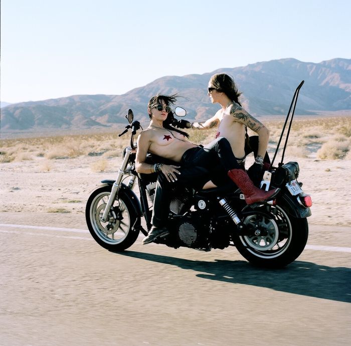 Girls on a motorcycle in Huzhou