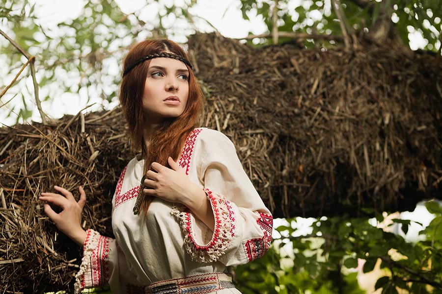 Women in Slavic costumes in Huzhou
